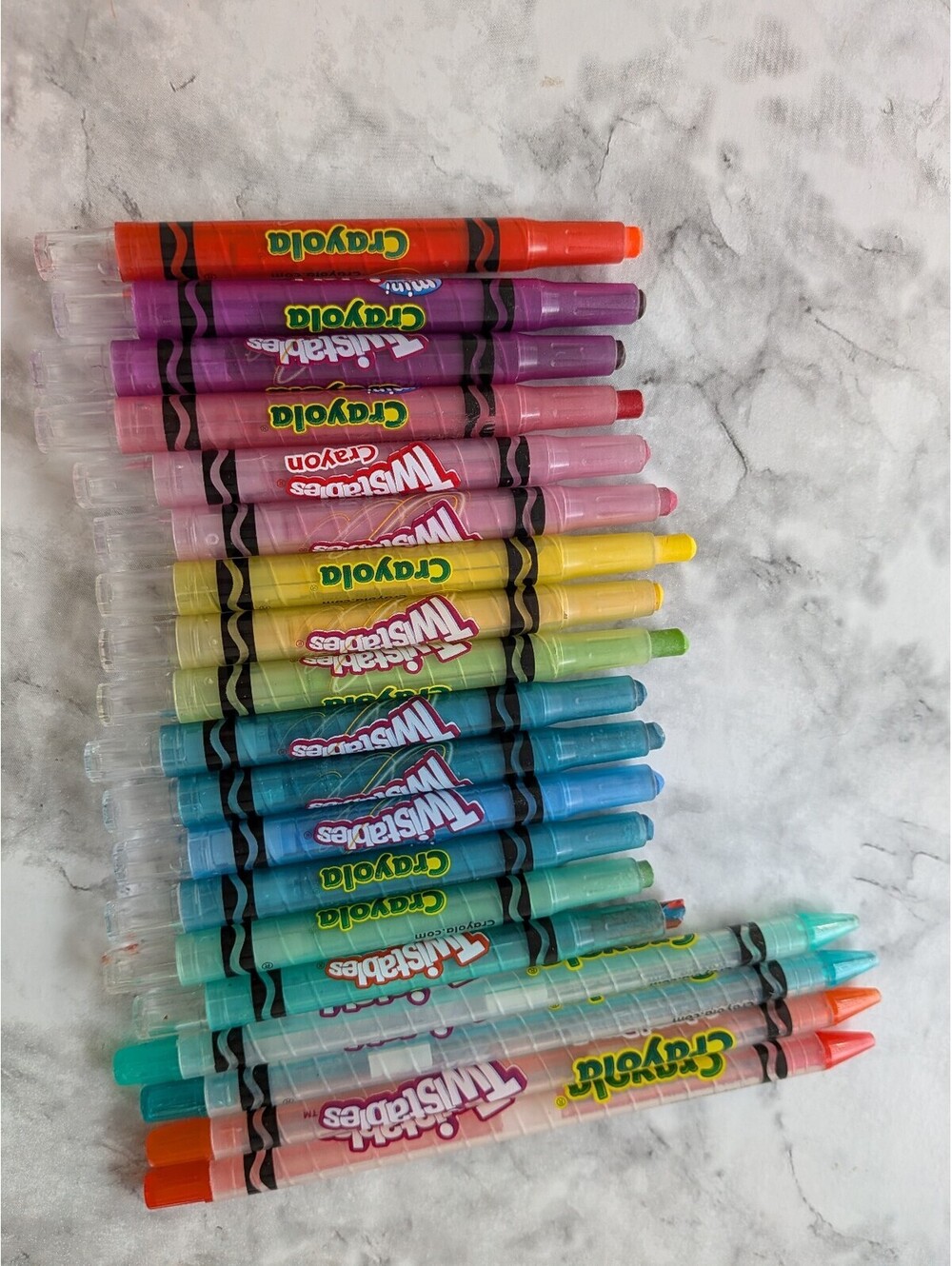 19 Used Crayola Twistables Colored Pencils Lot Assorted Colors Art Drawing